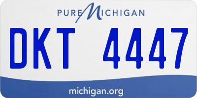 MI license plate DKT4447