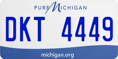 MI license plate DKT4449