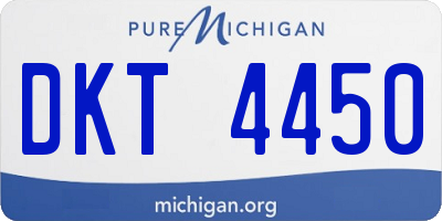 MI license plate DKT4450