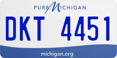 MI license plate DKT4451
