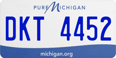 MI license plate DKT4452