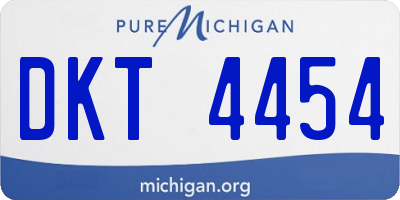MI license plate DKT4454