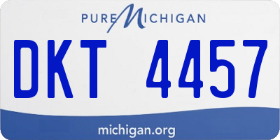 MI license plate DKT4457