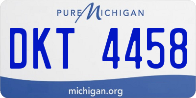 MI license plate DKT4458