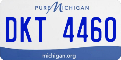 MI license plate DKT4460