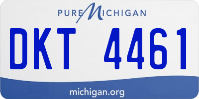MI license plate DKT4461