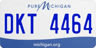 MI license plate DKT4464
