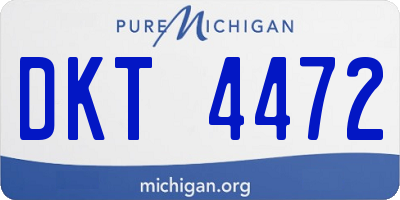 MI license plate DKT4472