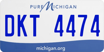 MI license plate DKT4474