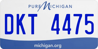 MI license plate DKT4475