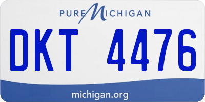 MI license plate DKT4476
