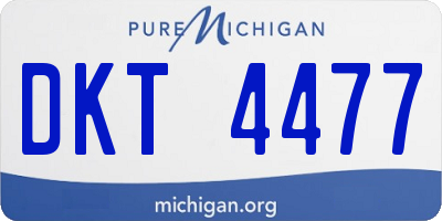 MI license plate DKT4477