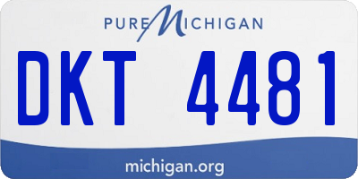 MI license plate DKT4481