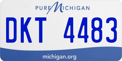 MI license plate DKT4483