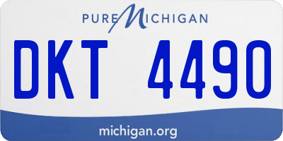 MI license plate DKT4490