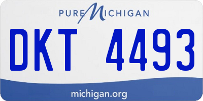 MI license plate DKT4493