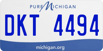 MI license plate DKT4494