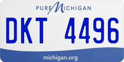 MI license plate DKT4496