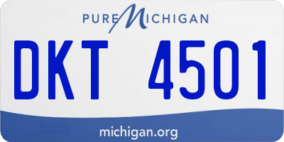 MI license plate DKT4501