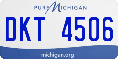 MI license plate DKT4506