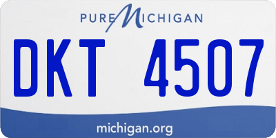 MI license plate DKT4507