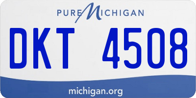 MI license plate DKT4508