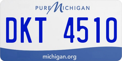 MI license plate DKT4510
