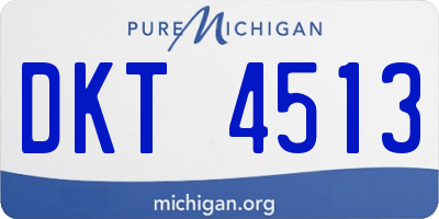 MI license plate DKT4513