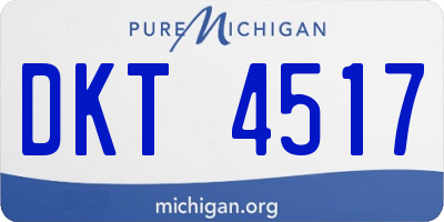 MI license plate DKT4517