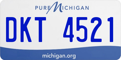 MI license plate DKT4521