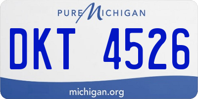 MI license plate DKT4526
