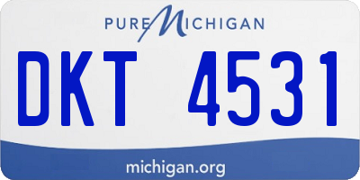 MI license plate DKT4531