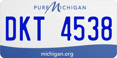 MI license plate DKT4538