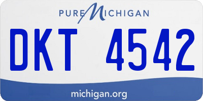 MI license plate DKT4542