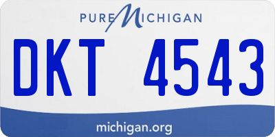 MI license plate DKT4543