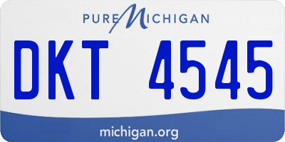 MI license plate DKT4545