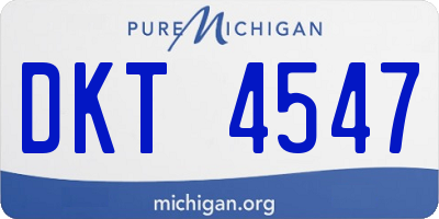 MI license plate DKT4547
