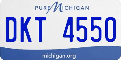 MI license plate DKT4550