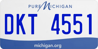 MI license plate DKT4551