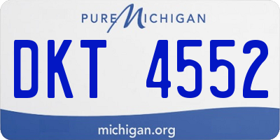MI license plate DKT4552