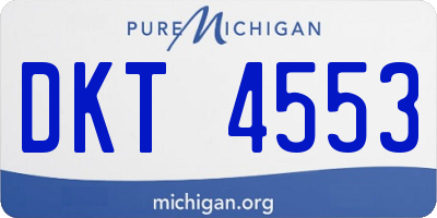 MI license plate DKT4553