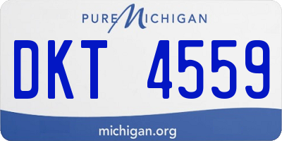 MI license plate DKT4559