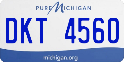 MI license plate DKT4560