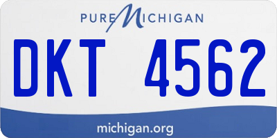 MI license plate DKT4562