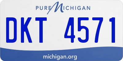 MI license plate DKT4571
