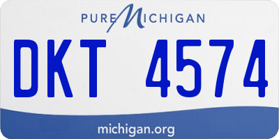 MI license plate DKT4574