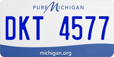 MI license plate DKT4577