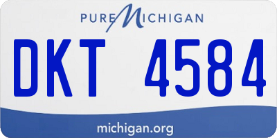 MI license plate DKT4584