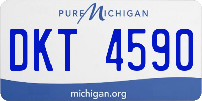 MI license plate DKT4590