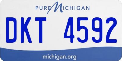 MI license plate DKT4592
